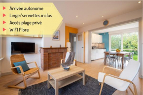 Appartement La Rafale - accès privé plage - jardin - arrivée autonome